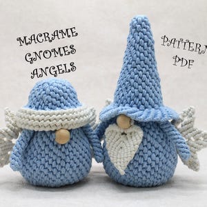 Mönster med änglar och makramétomtar: 3D-makramékonst DIY (PDF-nedladdning)