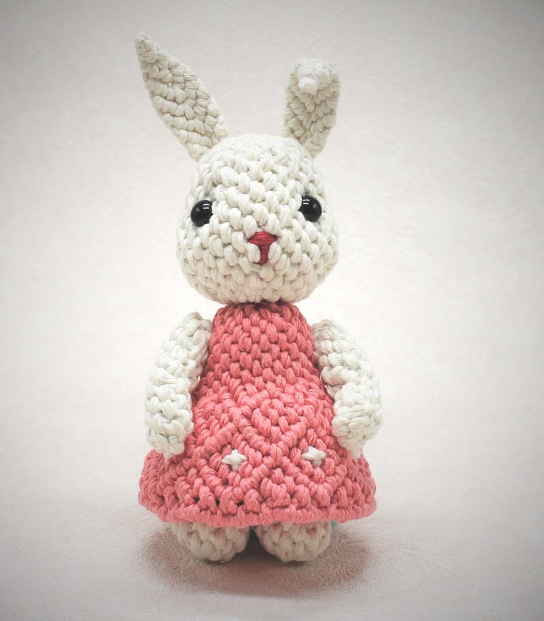 Macrame Rabbit Pattern Macrame Bunny Pattern PDF: 3D Amigurumi Toy With Rotating Limbs - Etsy