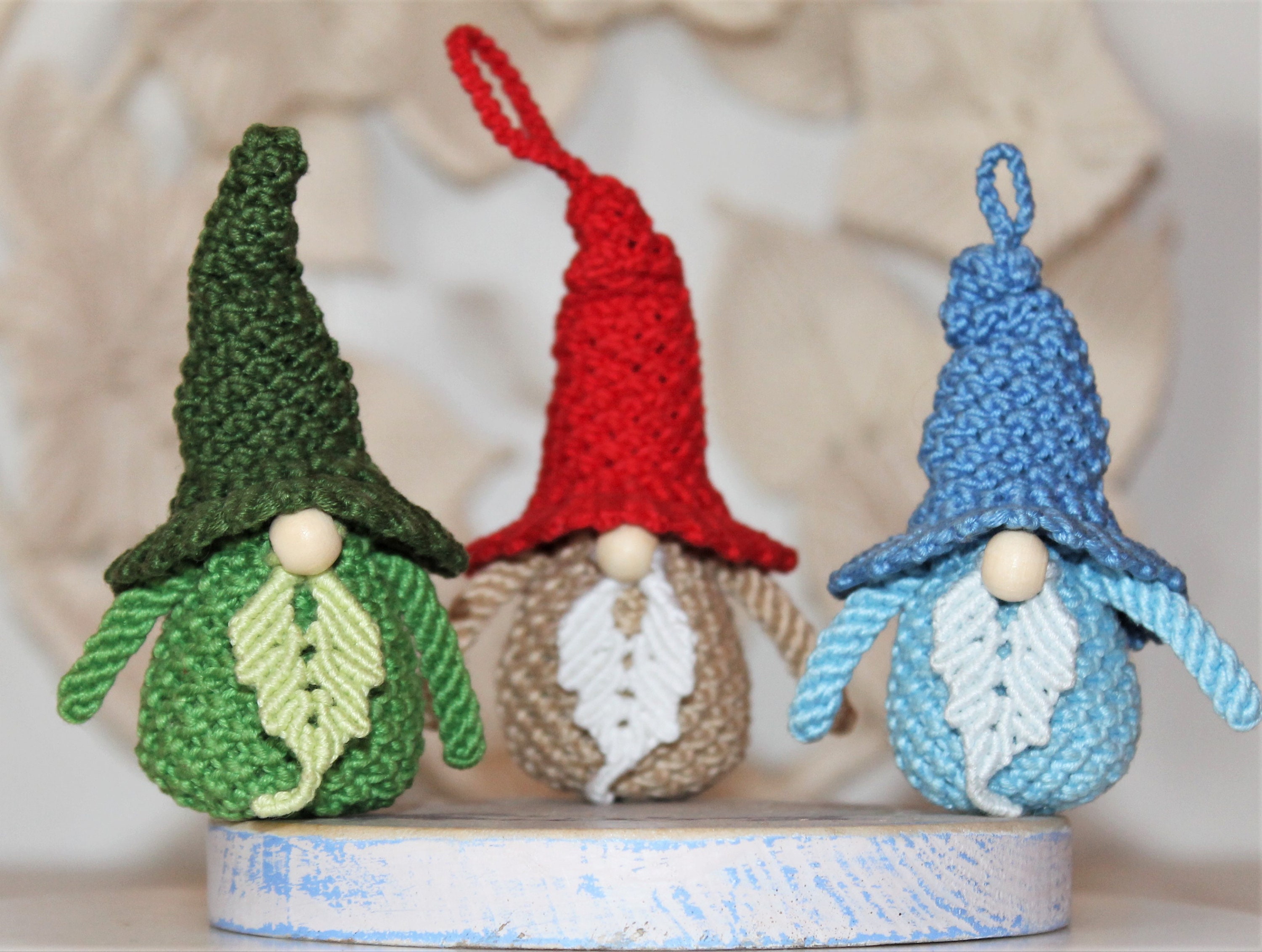 Macrame Gnome Pattern Pdf/ Macrame Toy/ Volume Macrame/ Keychain