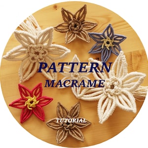 Decorative Flower Macrame/ Modern Macrame/Macrame decor/ Macrame pattern PDF/DIY Macrame/Macrame tutorial