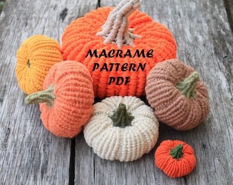 Macrame Pumpkin Pattern: Autumn Fall Decor (PDF)