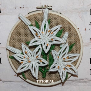 Pattern Pdf/ Macrame Lily Bouquet/Macrame Miniature/Flower Imitation/Wreath Macrame/DIY decor/Macrame/Macrame Wall Hanging PDF/Flower Wreath