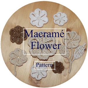Decorative Flower Macrame/ Modern Macrame/Macrame decor/ Macrame pattern PDF/DIY Macrame/Macrame tutorial