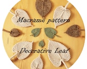 Leaf Macrame Modern Macrame Macrame decor Macrame pattern PDF DIY Macrame Macrame tutorial Decorative Leaves