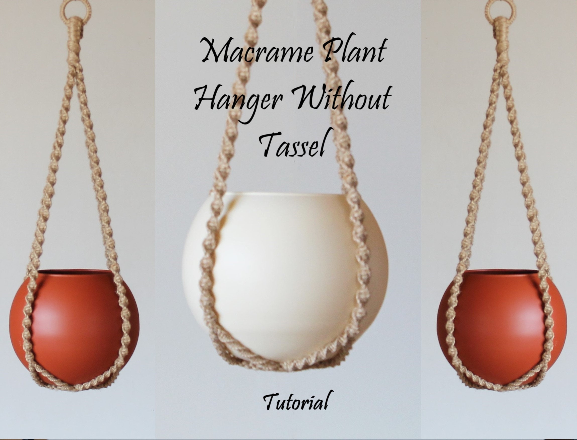 Easy Macrame Plant Hanger Pattern: No Tassel DIY (PDF) - Etsy