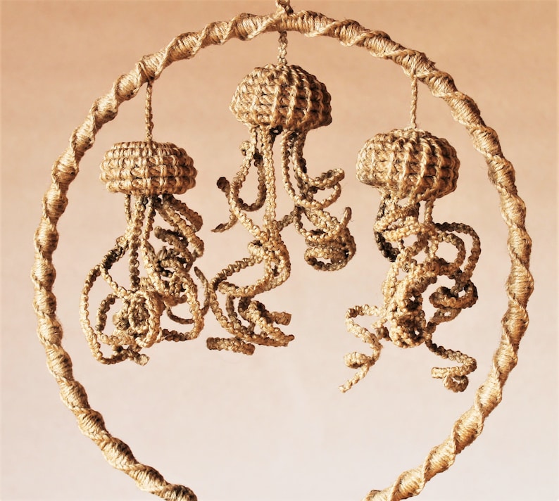 Macrame Plant Hanger Pattern: DIY Jellyfish Wall Holder (PDF) - Etsy