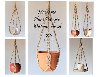 Universal Macrame Plant Hanger Without Tassel\ Macrame plant hanging\Pattern PDF\Wall Hanging Plant Holder pdf\No Tail Macrame Plant Hanger