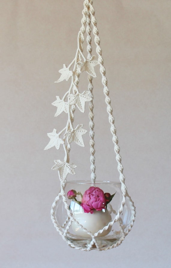 Makramee Blumenampel mit Efeu-Liane Muster (PDF) - Etsy.de
