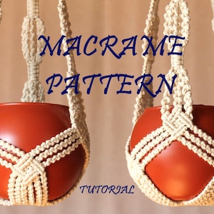 Macrame Plant Hanger Pattern: Diamond Design (PDF Pattern)