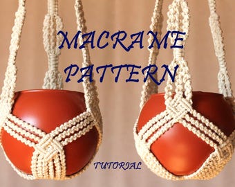 Macrame Plant Hanger Pattern: Diamond Design (PDF Pattern)