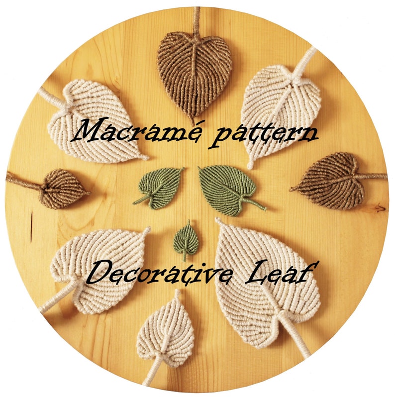 Leaf Macrame/Modern Macrame/Macrame decor/Macrame pattern PDF/DIY Macrame/Macrame tutorial/Decorative Leaves image 2