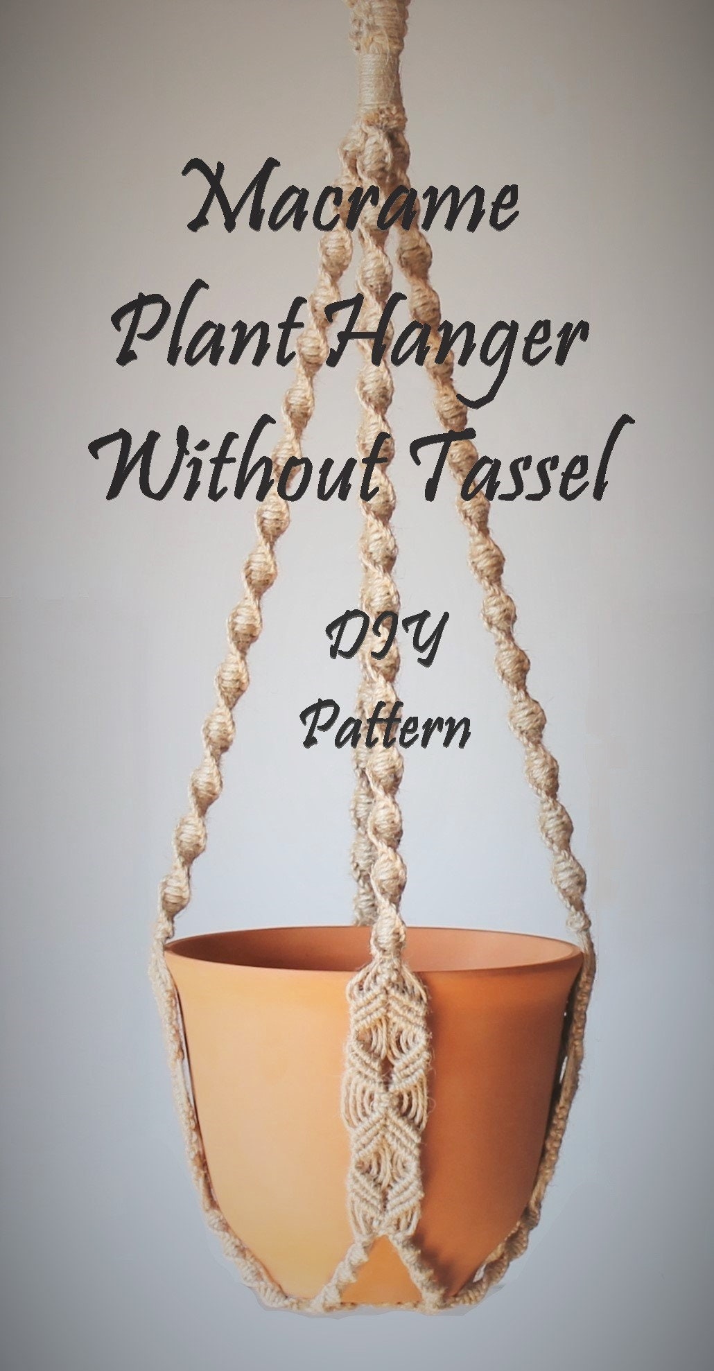 Universal Macrame Plant Hanger Without Tassel Macrame Plant Etsy