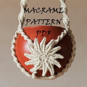 Sun Macrame Plant Hanger Pattern: DIY Wall Decor (PDF)