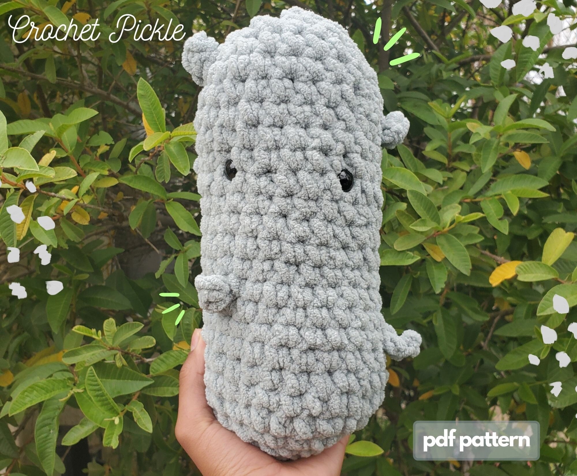 Soft Crochet Pickle PDF Pattern