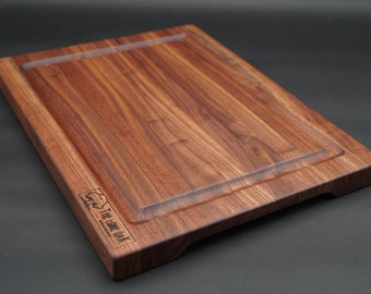 The Classic - Beautiful Artisanal Edge Grain Cutting Board - Solid Walnut - Great for holidays and special occasions!!!
