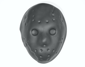 Masque de hockey vierge, non coupé, endommagé par 6 hélices