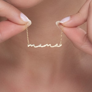 Mama Necklace Gold, Mom Necklace, Dainty Mama Necklace, Love Necklace, Minimalist Necklace for Mom, New Mom Gift, Gift for Mom, Gift for Her