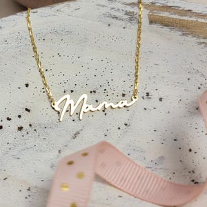 Mama Necklace Gold, Dainty Mama Necklace, Mom Necklace, Mothers Day Jewelry, Gift for Mom, Baby Shower Gift, First Time Mom, Expecting Mom