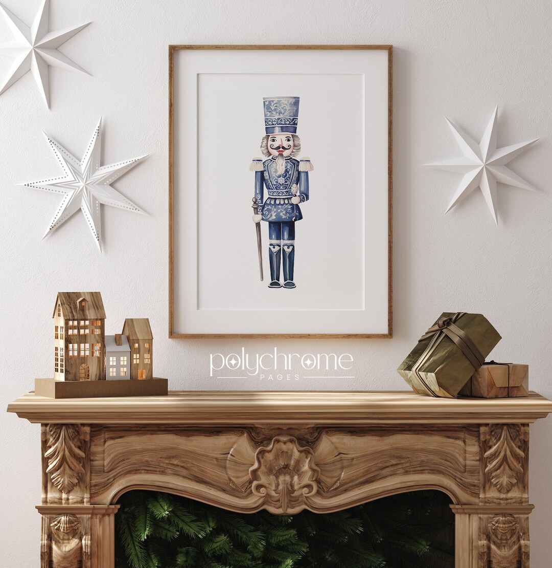Nutcracker Ballet Chinoiserie Figurine, Hamptons Style Blue and White ...