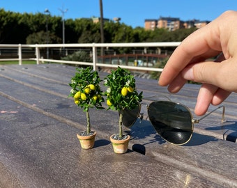 Dollhouse Lemon tree in pot, scale 1/12 - TO ORDER