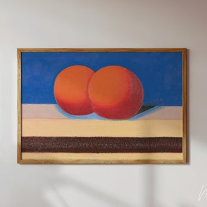 Fruit Art Citrus Prints Orange Painting Horizontal Kitchen Wall Art Still Life Museum Poster Fruit Wall Art for Kitchen.