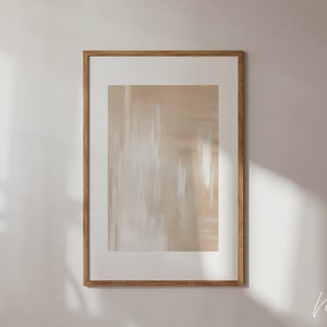 Beige Abstract Art Print: Modern Minimalist Wall Decor (Digital Download)