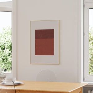 Red Abstract Print, Terracotta Earth Tone Printable Art, Dark Red Modern Contemporary Art, Geometric Print, Bauhaus Poster.