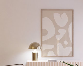Neutral Geometric Art Print: Modern Beige Abstract (Digital Download)