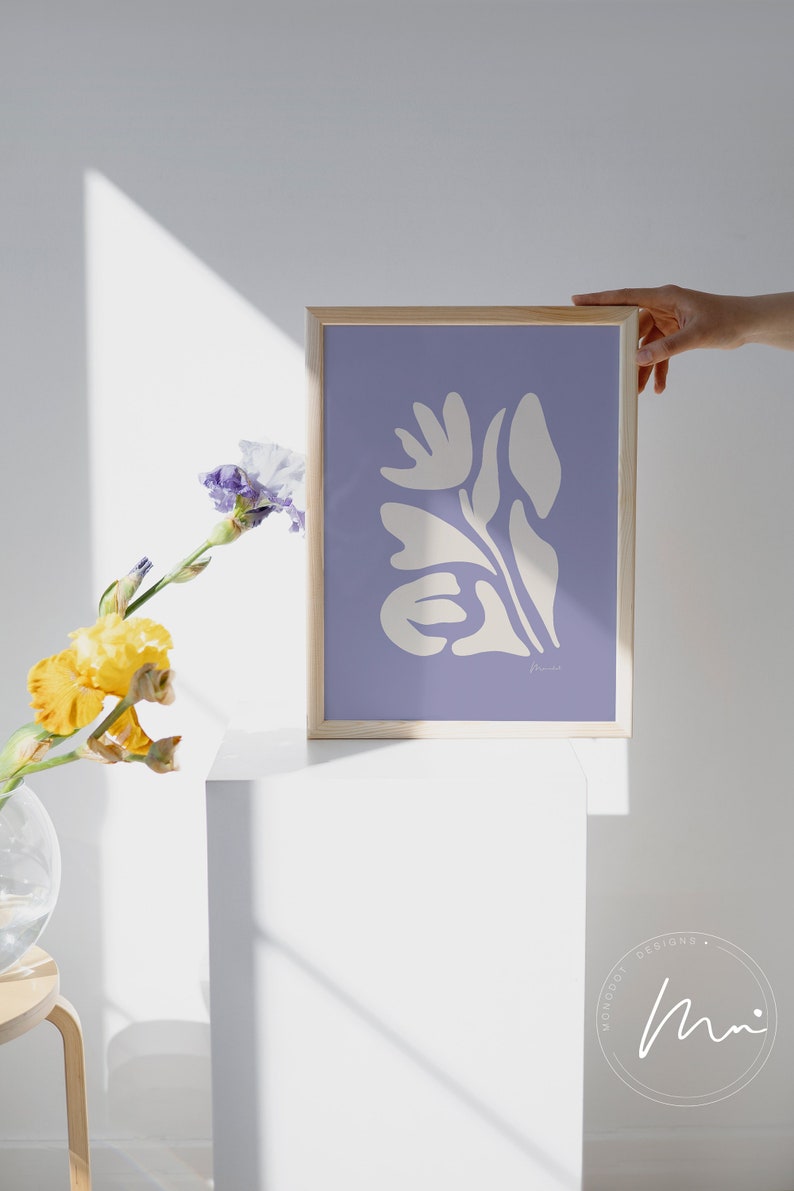 pastel-purple-flower-wall-art-print-abstract-botanical-wall-etsy