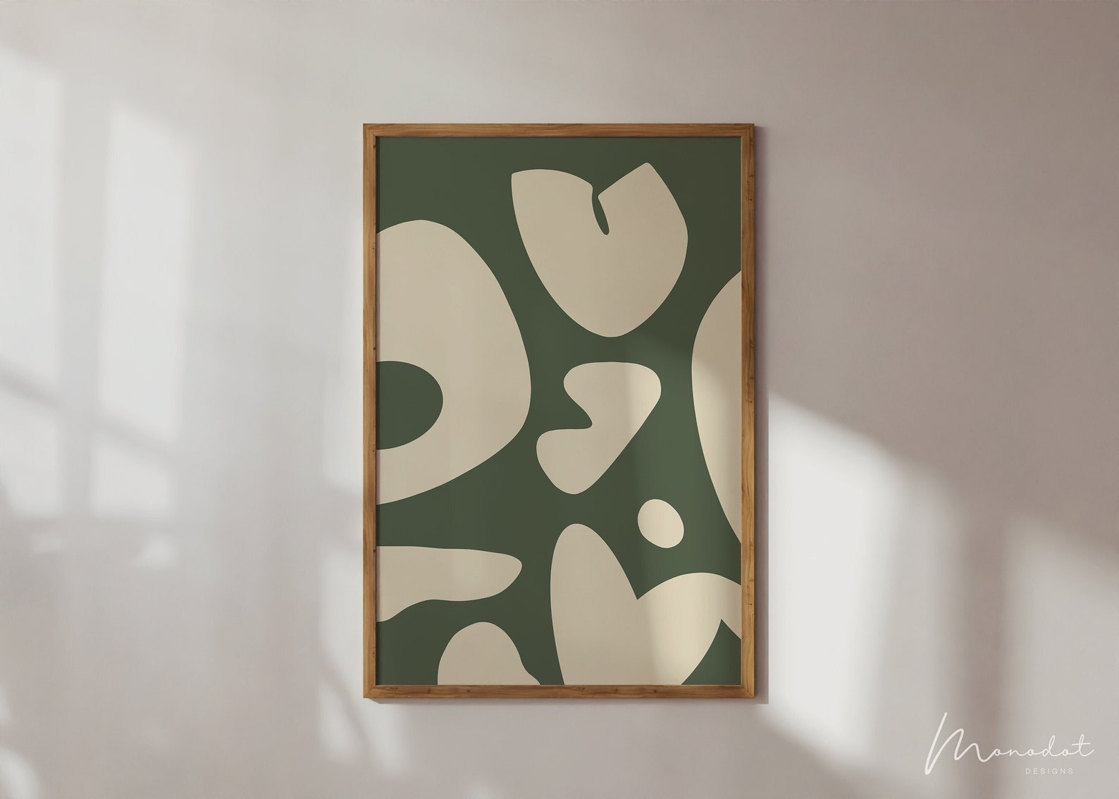 Green Geometric Art Print: Mid-century Modern Wall Decor (digital ...