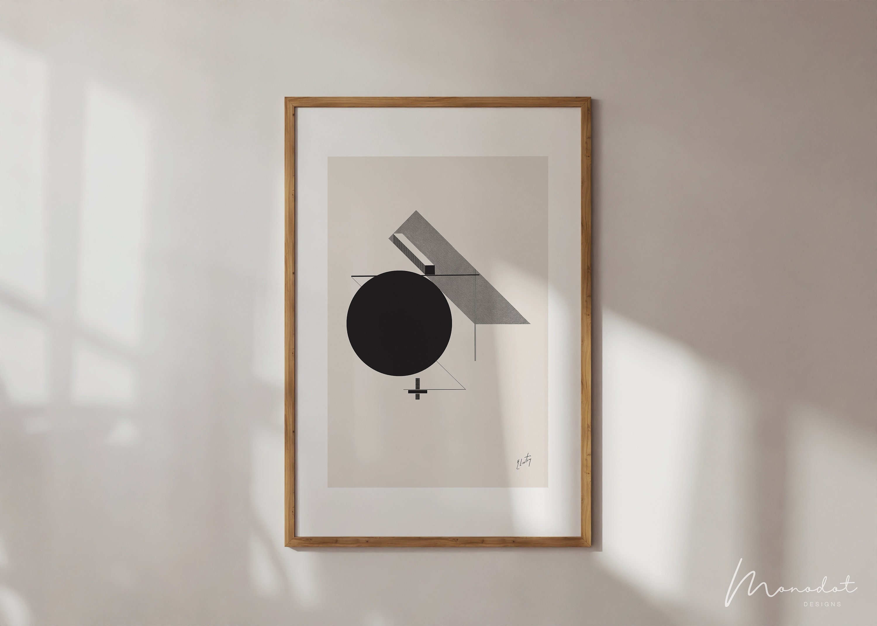 Geometric Art Print Black and White Modern Wall Art Bauhaus Exhibition Poster by László Moholy Nagy Abstract Shape Mid-Century prints