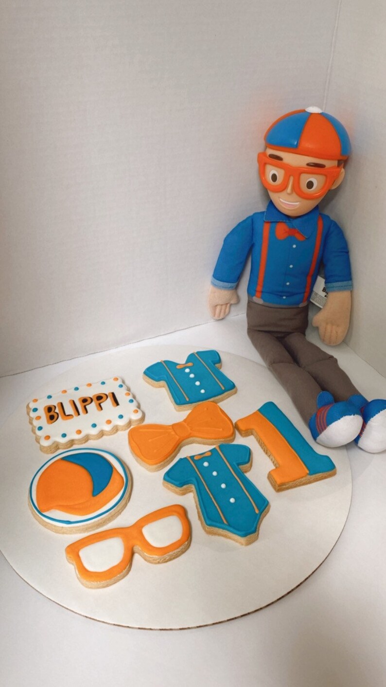 Blippi Decorated Cookies / Blippi Party Supplies / Blippi Etsy Canada