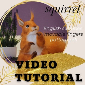 Squirrel realistic toy. Video tutorial. Sewing stuffed toy