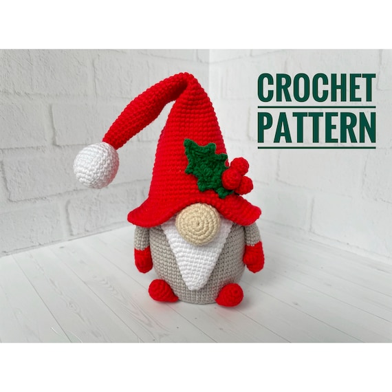 Preview of Crochet Gnome Pattern, Christmas Gnome by ThreadTutorial