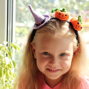 Halloween Witch Hat Headband for Kids & Adults Crochet Pattern, DIY Halloween headband, Crochet head accessory, Halloween decor image 2