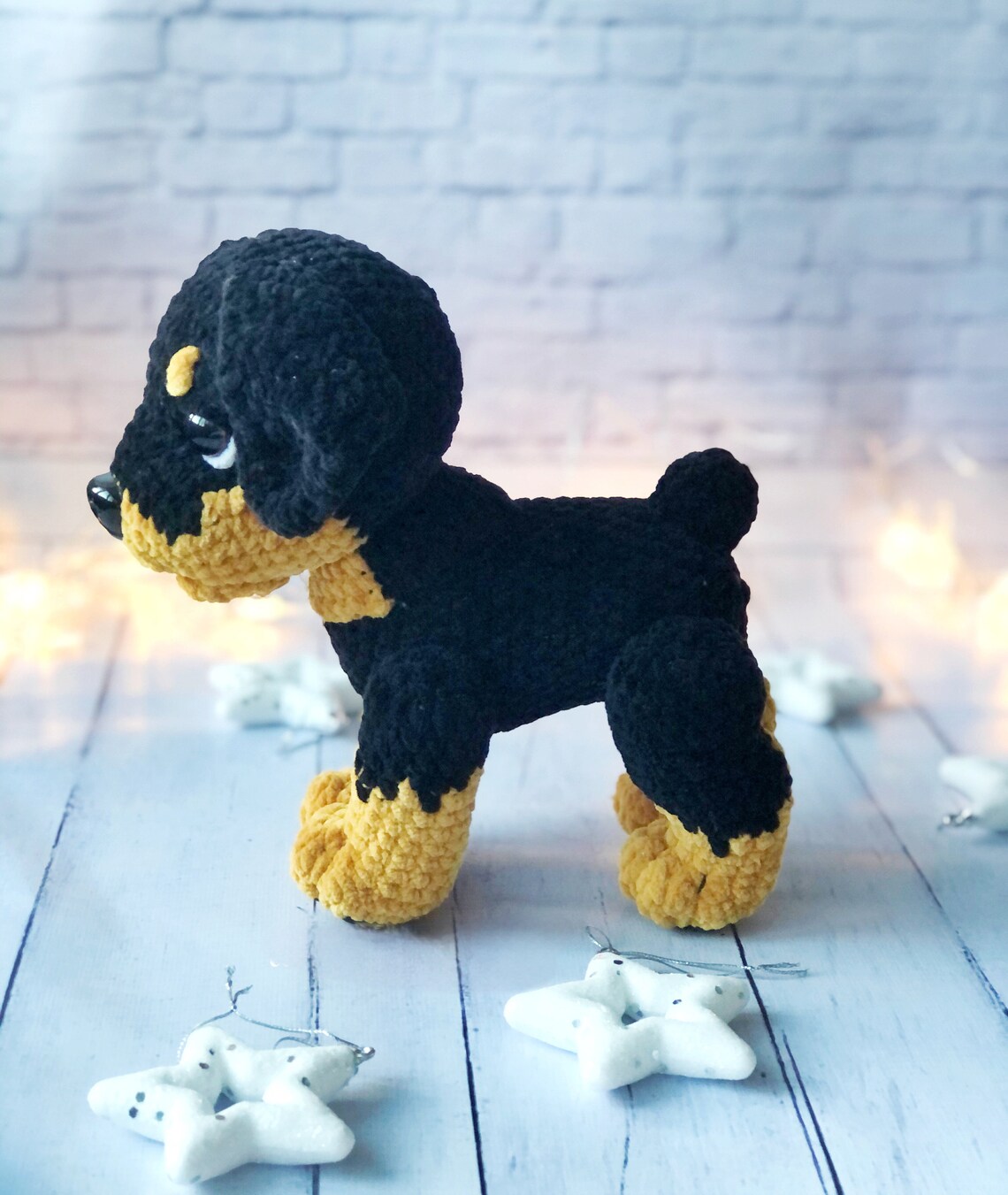 Rottweiler Crochet Pattern, Crochet Dog Pattern, Plush Dog, Puppy Toy ...
