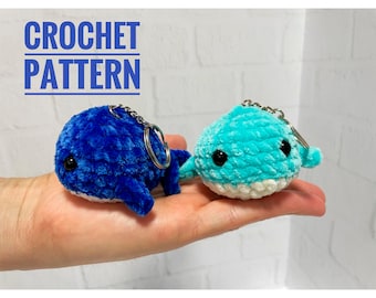 Plush Keychain Whale Pattern: Crochet Keychain Whale (PDF Pattern)