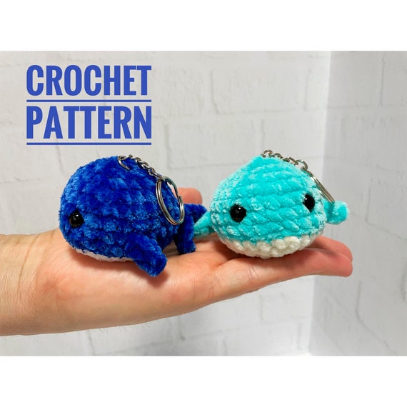 Preview of Plush Keychain Whale Pattern: Crochet Keychain Whale (PDF Pattern) by ThreadTutorial
