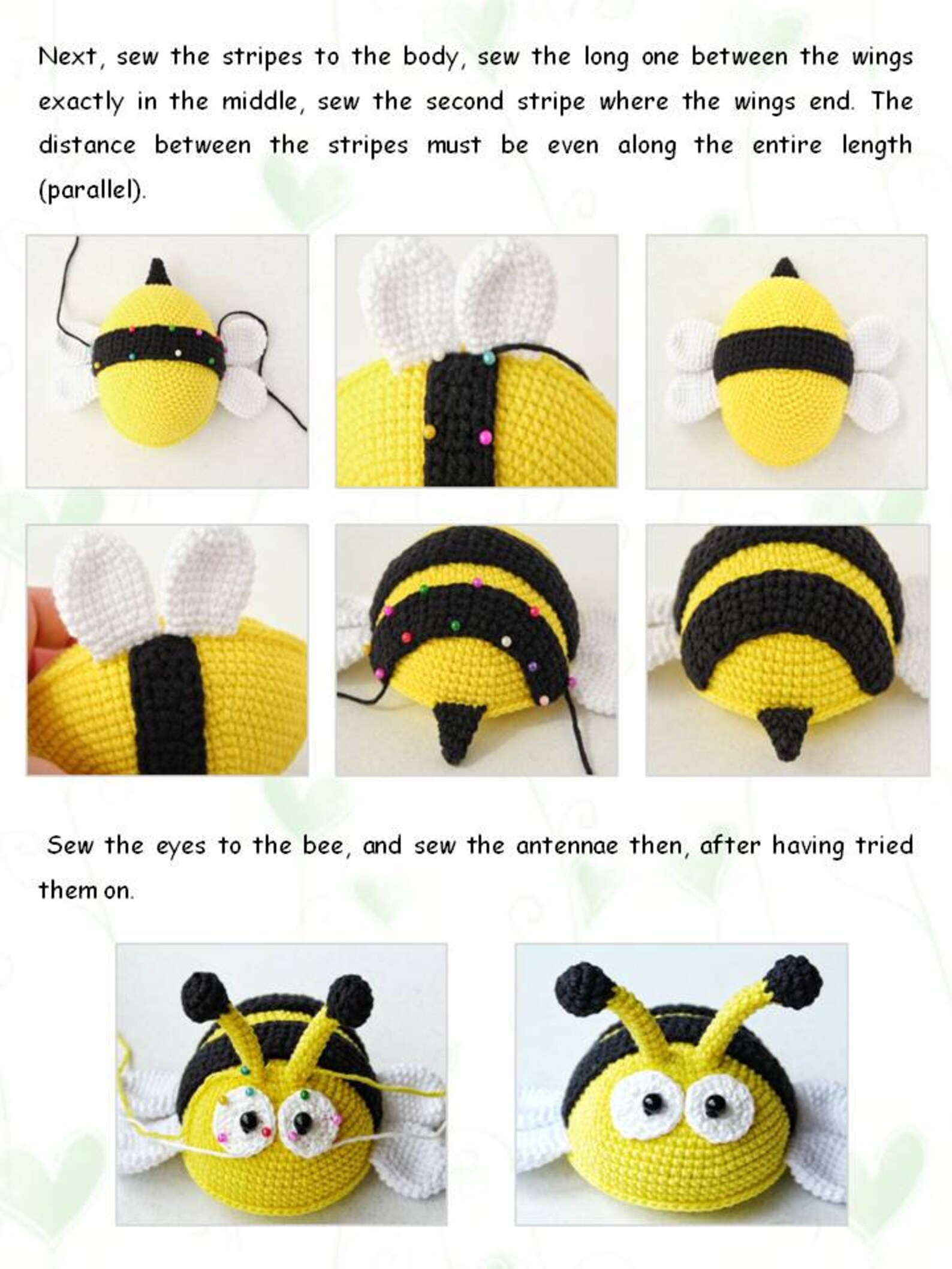 Crochet Pattern Bumble Bee Amigurumi Bumble Bee Pattern Gift Etsy
