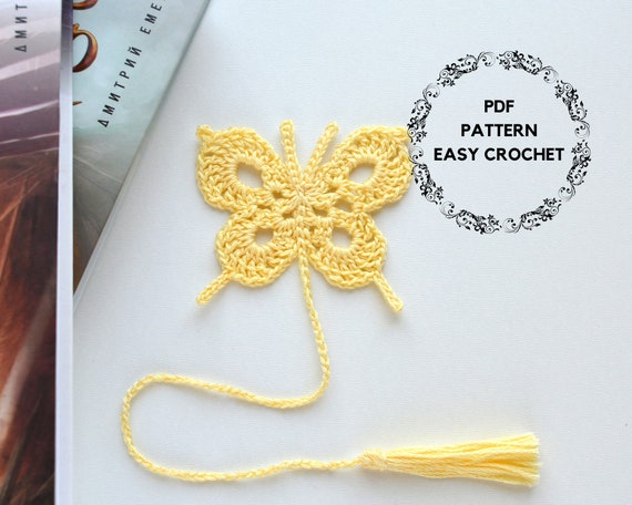 Preview of Bookmark crochet pattern, Lace bookmark crochet PDF, Handmade bookmark, Beautiful crochet bookmark, Easy pattern, Beginner crochet tutorial by ThreadTutorial