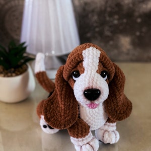 Crochet Basset Hound dog pattern, dog crochet pattern, stuffed dog, dog toy, plush pattern, amigurumi animals, ENGLISH PDF, DIY tutorial image 2