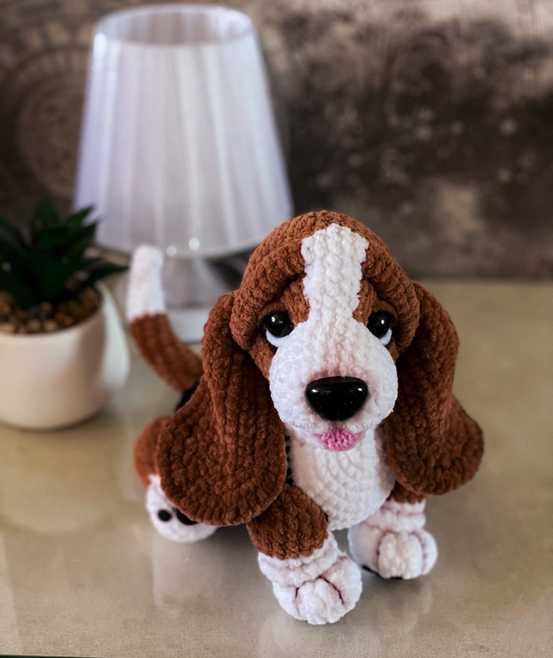 Crochet Basset Hound dog pattern, dog crochet pattern, stuffed dog, dog toy, plush pattern, amigurumi animals, ENGLISH PDF, DIY tutorial image 2