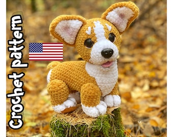 Patrón de perro Welsh Corgi a crochet, peluche de corgi, juguete para perro, patrón de peluche, amigurumi a crochet, PDF EN INGLÉS, tutorial de bricolaje