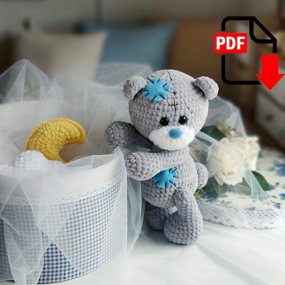 Preview of Crochet pattern Teddy bear / easy to follow amigurumi pattern by ThreadTutorial
