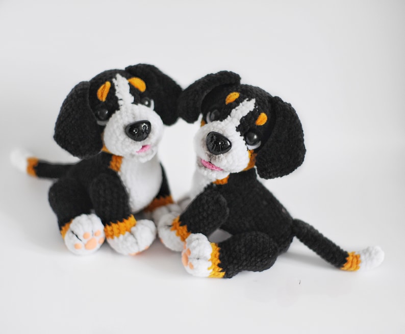 Amigurumi Bernesse Mountain dog, Crochet dog pattern, dog stuffed animal, cute crochet pattern, Plushie pattern, ENGLISH PDF, DIY tutorial image 10