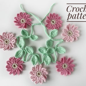 Crochet Flower Garland Pattern, Wedding garland