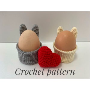 Egg Cup Crochet Pattern, Egg Holder Bunny