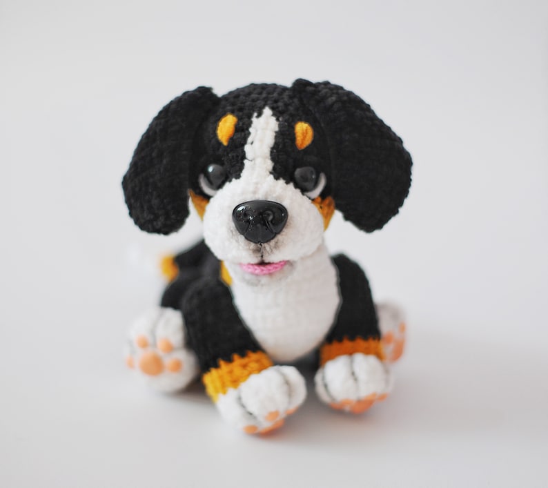Amigurumi Bernesse Mountain dog, Crochet dog pattern, dog stuffed animal, cute crochet pattern, Plushie pattern, ENGLISH PDF, DIY tutorial image 8