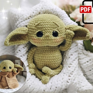 Crochet pattern baby alien / amigurumi green baby