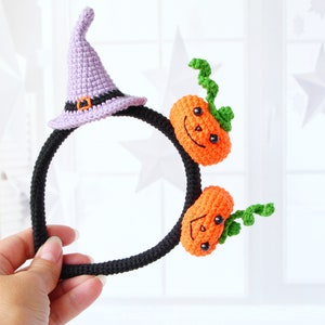 Halloween Witch Hat Headband for Kids & Adults Crochet Pattern, DIY Halloween headband, Crochet head accessory, Halloween decor image 5